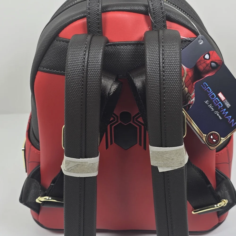 Loungefly Marvel Spider-Man No Way Home Cosplay Mini Backpack NWT Black Red - Picture 3 of 8